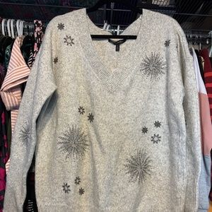 White House Black Market Starburst Embellished Sweater